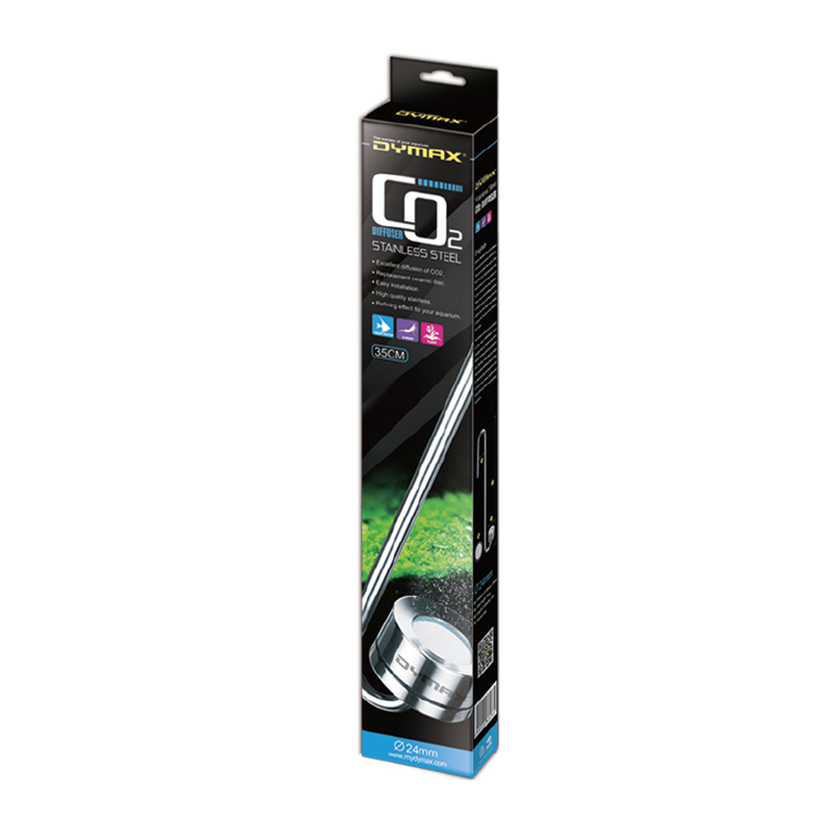 Stainless Steel CO2 Diffuser - 24mm x (L)20cm
